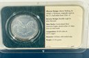 2002 SILVER AMERICAN EAGLE  - 1 0ZT. .999 FINE SILVER COIN IN LITTLETON COIN DISPLAY CASE