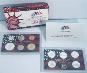 2005 UNITED STATES SILVER MINT PROOF COIN SET IN BOX