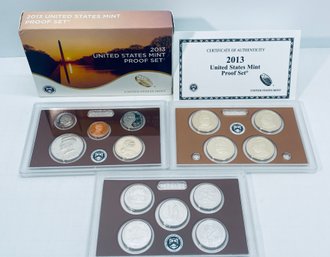 2013 UNITED STATES MINT PROOF COIN SET IN BOX  - 14 COIN SET