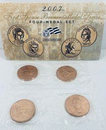 2007 FIRST SPOUSE BRONZE MEDAL SERIES - FOUR-MEDAL COIN SET