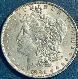 1881 MORGAN SILVER DOLLAR COIN -BU / BRILLIANT UNCIRCULATED!
