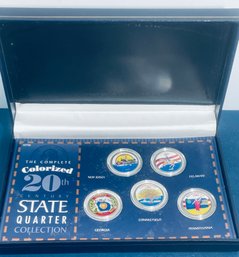 THE COMPLETE COLORIZED 20TH CENTURY STATE QUARTER COLLECTION - IN DAMAGED BOX