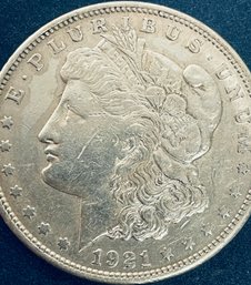 1921-S MORGAN SILVER DOLLAR COIN