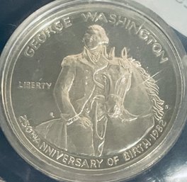 1982-S PROOF WASHINGTON COMMEMORATIVE 90 PERCENT SILVER HALF DOLLAR COIN - IN CAPSULE AND PLASTIC