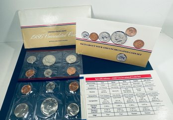 1986 US MINT UNCIRCULATED COINS SET - 12 COIN SET - P & D MINT