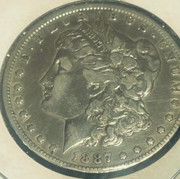 1887 MORGAN SILVER DOLLAR COIN