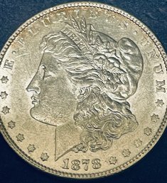 1878 MORGAN SILVER DOLLAR COIN - 7 TAIL FEATHER - BU / BRILLIANT UNCIRCULATED!