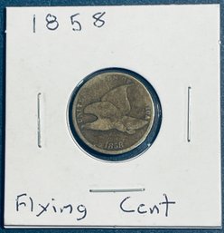 1858 FLYING EAGLE CENT PENNY COIN