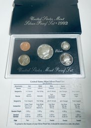 1992 UNITED STATES MINT SILVER PROOF COIN SET IN BOX