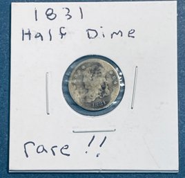 RARE FIND! 1831 CAPPED BUST SILVER HALF DIME COIN - RARE!!!!