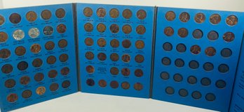 LOT (69) LINCOLN  WHEAT  & MEMORIAL CENT PENNY COIN COLLECTION - 1941-1970- IN WHITMAN ALBUM