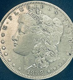 1888-O MORGAN SILVER DOLLAR COIN - XF