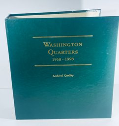 LOT OF (75)WASHINGTON QUARTER COINS IN LITTLETON COIN ALBUM - 1968- 1998 - PROOF & UNCIRCULATED COINS INCLUDED