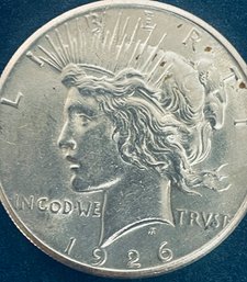 1926 SILVER PEACE DOLLAR COIN