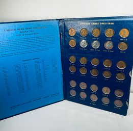 LOT (86) LINCOLN WHEAT & MEMORIAL CENT PENNY LOT-1941-1976 IN WHITMAN ALBUM FOLDER-INC (3)1943 UNC STEEL CENTS