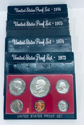 LOT (4) UNITED STATES PROOF SETS- 1973, 1974, 1975 & 1976