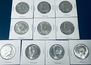 LOT OF (10) SILVER PROOF KENNEDY HALF DOLLAR COINS - 40 PERCENT SILVER