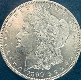 1890 MORGAN SILVER DOLLAR COIN - BU / BRILLIANT UNCIRCULATED!