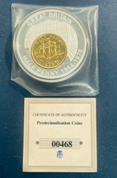 HISTORY OF BRITISH CURRENCY - GREAT BRITAIN - HALF PENNY 1954-1970 COMMEMORATIVE PREDECIMALISATION COIN