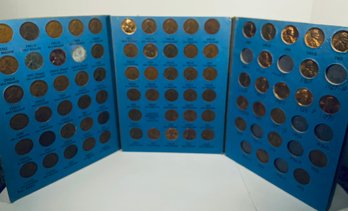LOT (78) LINCOLN WHEAT & MEMORIAL CENT PENNY LOT-1941-1977 IN WHITMAN ALBUM FOLDER-INC (3)1943 UNC STEEL CENTS