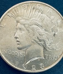 1923-S SILVER PEACE DOLLAR COIN