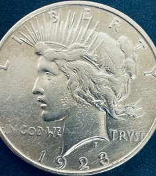 1923-D SILVER PEACE DOLLAR COIN