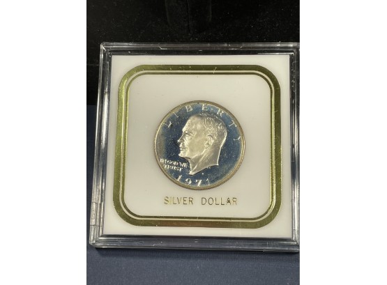 1971-S EISENHOWER PROOF SILVER DOLLAR COIN - IN CASE