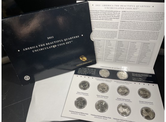 2011 AMERICAN THE BEAUTIFUL QUARTERS COINS- UNCIRCULATED COIN SET