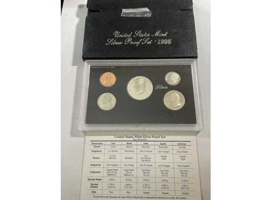 1995 UNITED STATES SILVER PROOF COIN SET IN BOX