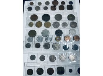 LOT OF FOREIGN INTERNATIONAL COINS- GREAT MIX