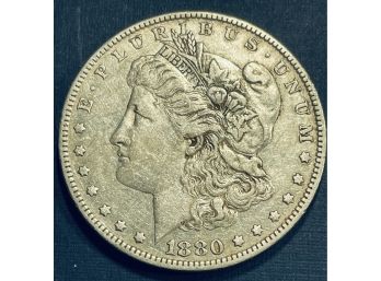 1880-O MORGAN SILVER DOLLAR COIN - VF