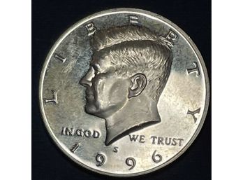 1996-S PROOF KENNEDY SILVER DOLLAR COIN - 90 PERCENT SILVER