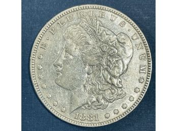 1881 MORGAN SILVER DOLLAR - COIN - XF