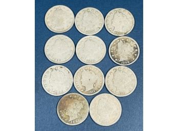 LOT (11) LIBERTY NICKEL COIN LOT- AVERAGE CIRCULATED CONDITION