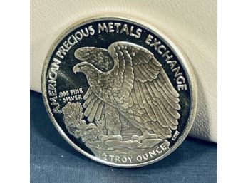 1/2 TROY OUNCE .999 SILVER PROOF AMERICAN PRECIOUS METALS EXCHANGE MINT ROUND COIN