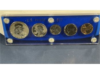 1958 UNITED STATES MINT SILVER PROOF SET COINS IN CAPITOL HOLDER
