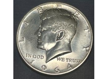 1964-S SILVER KENNEDY PROOF HALF DOLLAR COIN