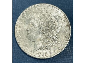1882 MORGAN SILVER DOLLAR COIN -  XF