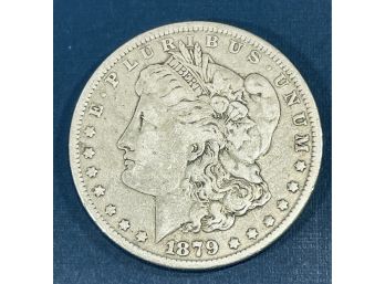 1879 MORGAN SILVER DOLLAR COIN - FINE