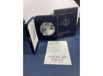 1994 SILVER AMERICAN EAGLE PROOF .999 ONE TROY OUNCE DOLLAR COIN IN BOX & CASE!