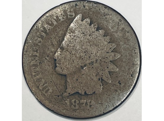 1878 INDIAN HEAD CENT PENNY COIN - RARE KEY DATE!
