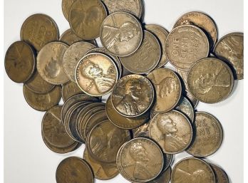 LOT (50) LINCOLN WHEAT CENT PENNY COINS FROM 1930'S - SEE PICTURES - GREAT LOT!