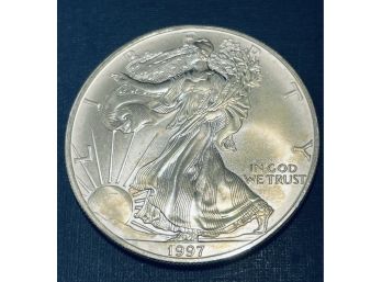 1997 UNITED STATES SILVER AMERICAN EAGLE SILVER COIN  - ONE OZ. .999 FINE SILVER ROUND