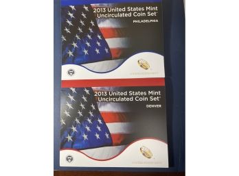 2013 THE UNITED STATES MINT UNCIRCULATED COIN SET WITH DENVER AND PHILADELPHIA MINTS