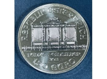 2011 AUSTRIAN PHILHARMONIC 1.5 EURO 1 OZ. .999 FINE SILVER BULLION COIN - BU