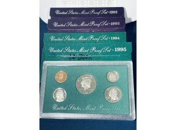 LOT OF (4) UNITED STATES MINT PROOF SET COINS- 1992, 1993, 1994 & 1995