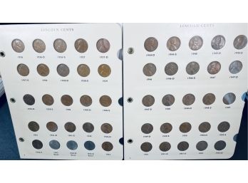 LOT OF LINCOLN WHEAT PENNY CENT COINS - 1936 - 1952
