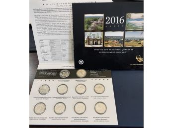 2016 UNITED STATES MINT - AMERICA THE BEAUTIFUL QUARTERS - UNCIRCULATED COIN SET