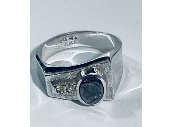 SIGNED ESPO STERLING SILVER RING - SIZE 10