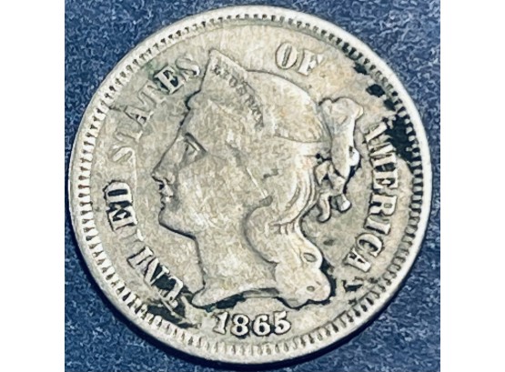 1865 3 CENT NICKEL COIN